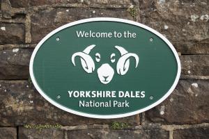 A Welcome to the Yorkshire Dales plaque